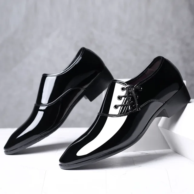 Leather Luxury Fashion Groom Wedding Shoes Formal Shoes Men's Apparel Men's Shoes color: Black|Brown