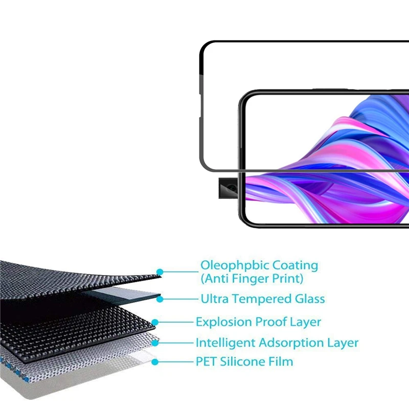 9D для huawei Honor 9X Защитное стекло для экрана huawei Honor 9X Премиум Закаленное стекло полное покрытие защитная пленка черная 6,59"
