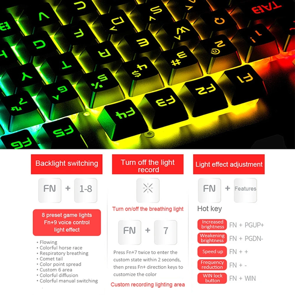 K002 RGB игровая клавиатура с подсветкой металлическая Проводная Механическая игра E-sports профессиональная клавиатура компьютерная периферийная
