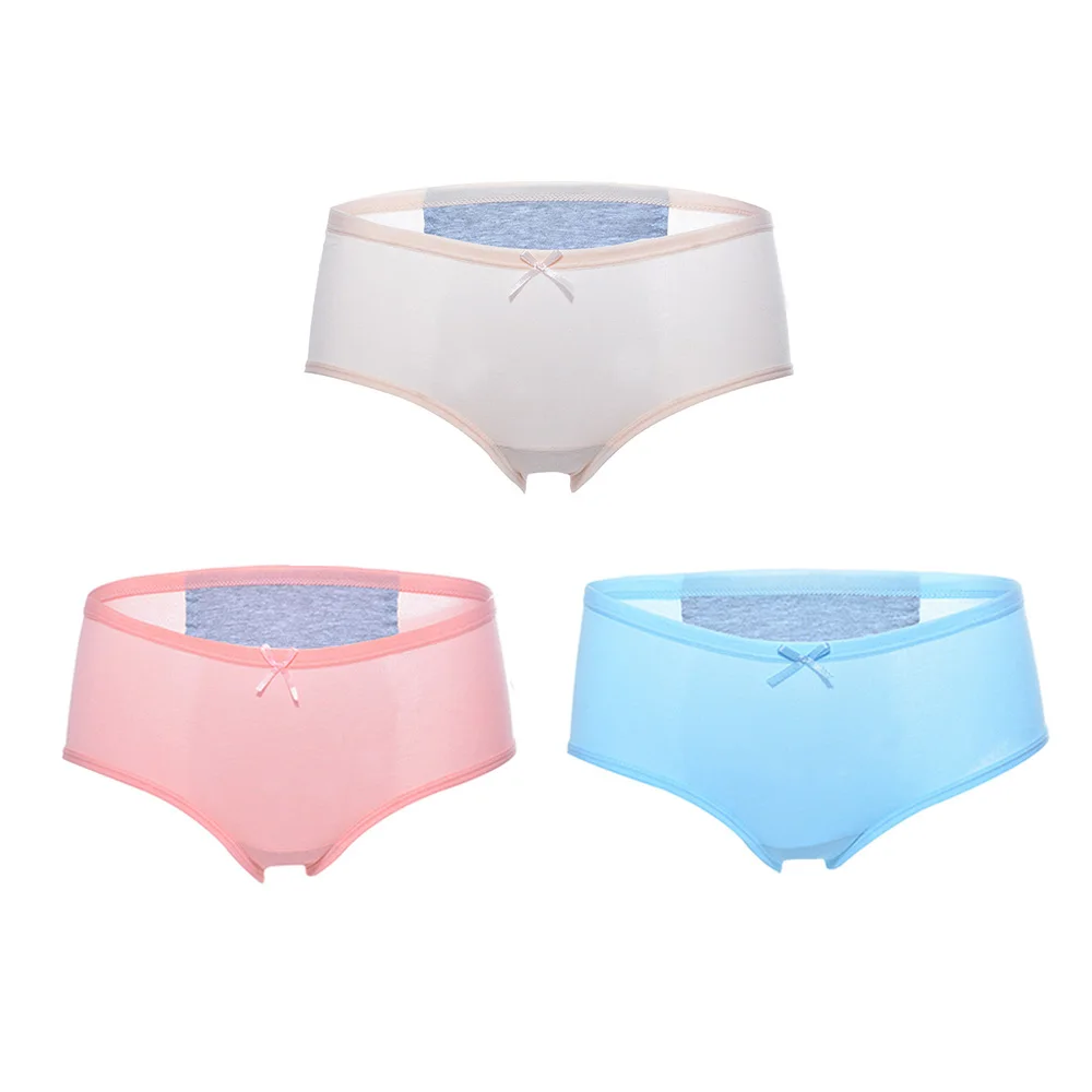 High Waist 3 шт./компл. Для женщин нижнее белье Водонепроницаемый многоразовые хлопковые трусы гигиенические трусики Для женщин Нижнее бельё с защитой от проливания - Цвет: High Waist