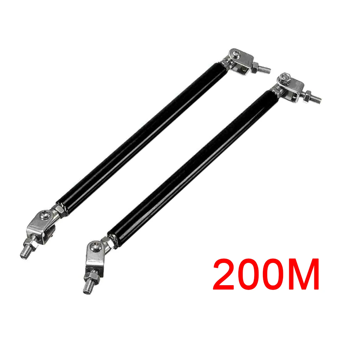 1 пара 75 мм/100 мм/150 мм/200 мм универсальный Передний Задний бампер протектор разделительная штанга поддержка регулируемая - Цвет: Black  200M