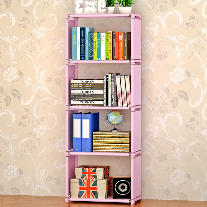 

Bookshelf High-Five-Tier Widened Fashion Free Assembly Practical Environmentally Friendly Widened Storage Shelf