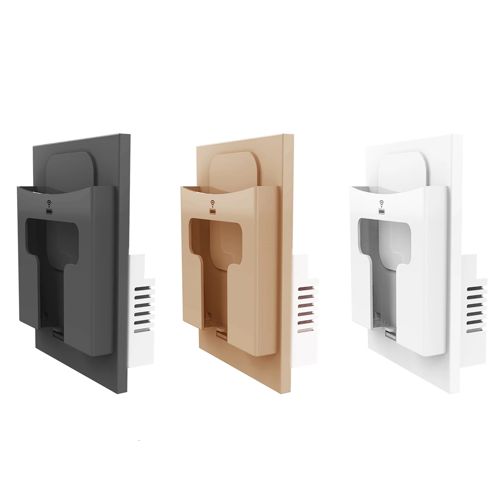 5V Wall Mounted Wireless Charger Fast Charge Ultra-thin Panel Dual Usb Ports QI Wall Socket For Wireless Charge Mobile Phone