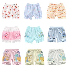 Летние новые стильные детские Шорты повседневные домашние штаны в Корейском стиле из чистого хлопка со шнуровкой