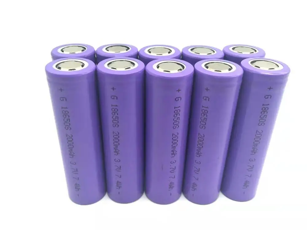 7 шт./лот 18650 аккумуляторные батареи 2000 mah 3,7 V литий-ионная фактическая емкость 2000 mah для внешнего аккумулятора фонарик vtc5 batt