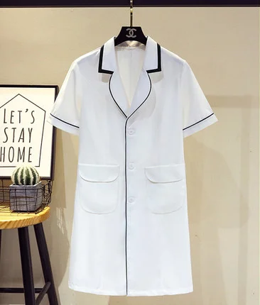 Beautician beauty salon work clothes female white lab coat tattoo artist micro-repair skin management dentist clothes