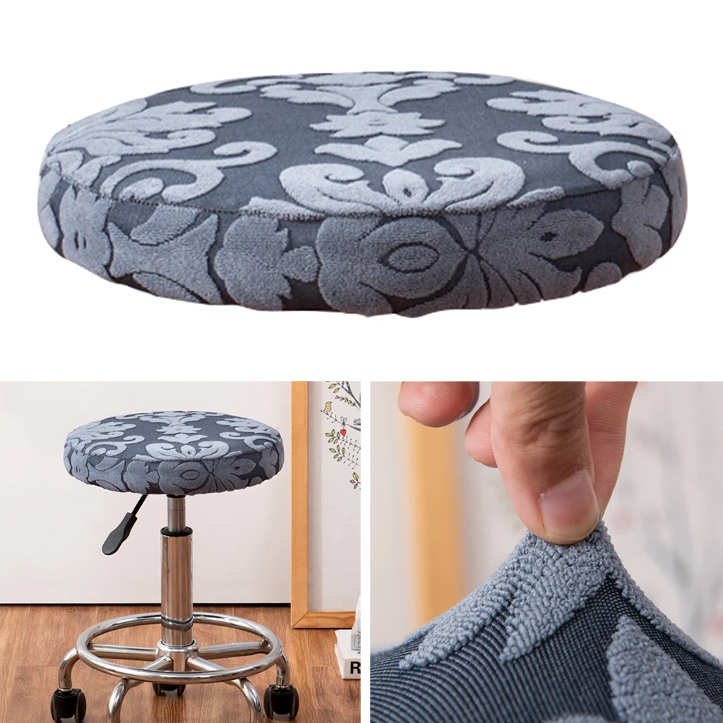 Details about   Round Chair Cover Bar Stool Cover Elastic Seat Cover Home Chair Slipcover Decor 