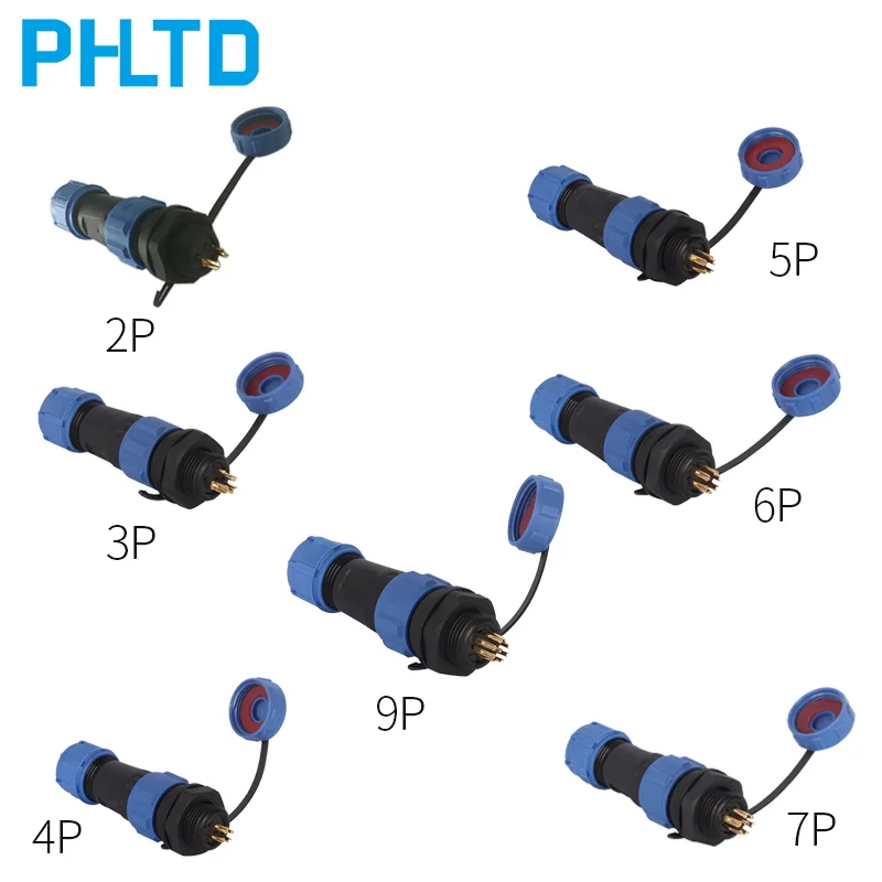 Водонепроницаемый соединитель задней гайкой прямой SP13-2/3/4/5/6/7/9 p Монтажный провод монтажный кабель Разъем авиационный