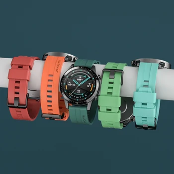 

22mm Silicone strap For Huawei Watch GT 2 2e Honor Magic watch 2 for samsung galaxy watch 46mm Amazfit GTR ticwatch Accessories