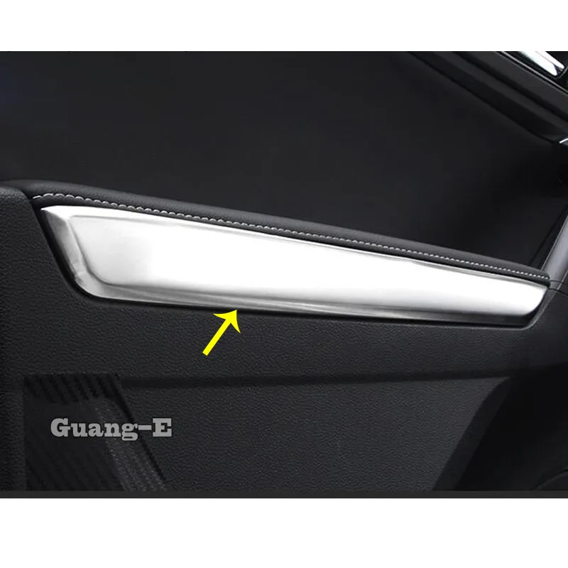 

For Volkswagen VW TiguanL Tiguan L MK2 2016 2017 2018 Car Styling Cover Stainless Steel Inner Door Bowl Upper Trim Strip 4pcs