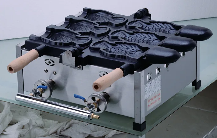 Электрическая рыба с открытым ртом вафельница машина LPG газ флип taiyaki машина для изготовления тайяки рыба вафельный конус чайник