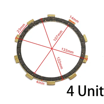 

4 Pcs Motorcycle Clutch Friction Disc Pads Replace 3HA-16321-00 For Yamaha AS2 AT1 AT2 AT3 DT100 DT125 MX175 RD200 RS100 YA6