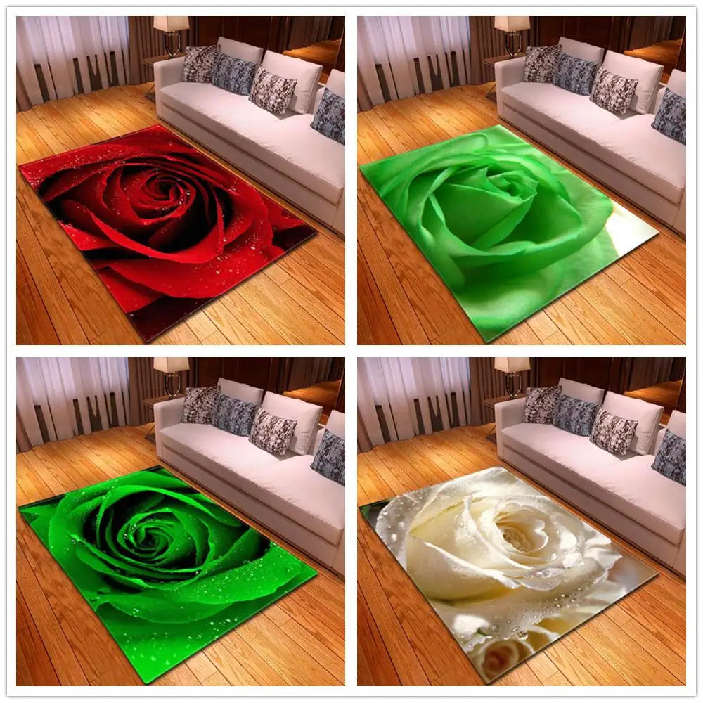 8 стилей розы большие ковры мягкие фланелевые Свадебные коврики Романтический День Святого Валентина домашний декор ковры для гостиной спальни