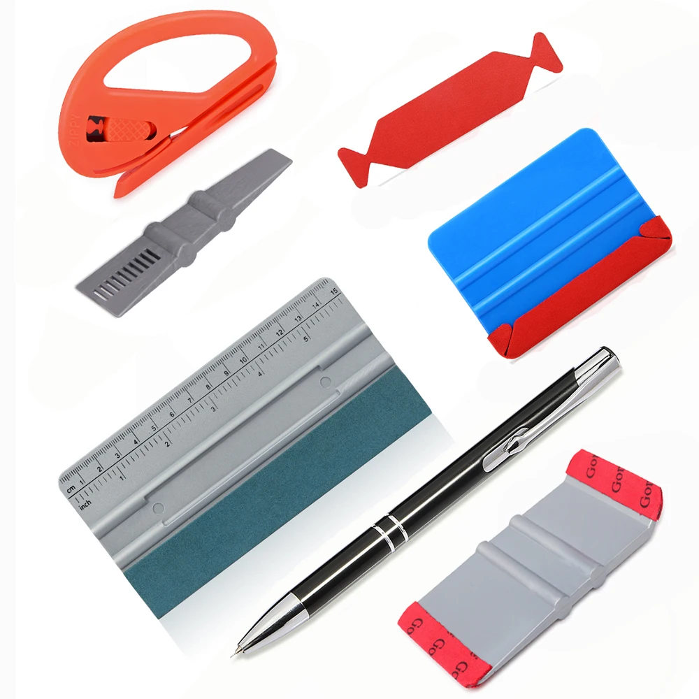 

FOSHIO Auto Car Tools Carbon Fiber Sheet Vinyl Wrap Film Squeegee Scraper Air Bubble Remove pen Kit Window Tinting Accessories