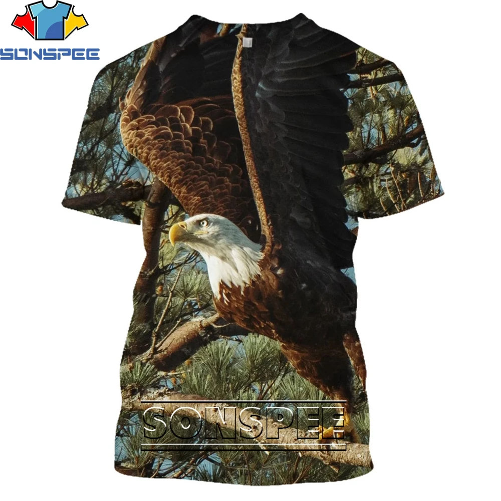 SONSPEE Fashion Streetwear Falcon Clothing Animal Eagle 3D Print T-shirt Summer Casual Men Hawk T Shirts Women Short Sleeve Tops