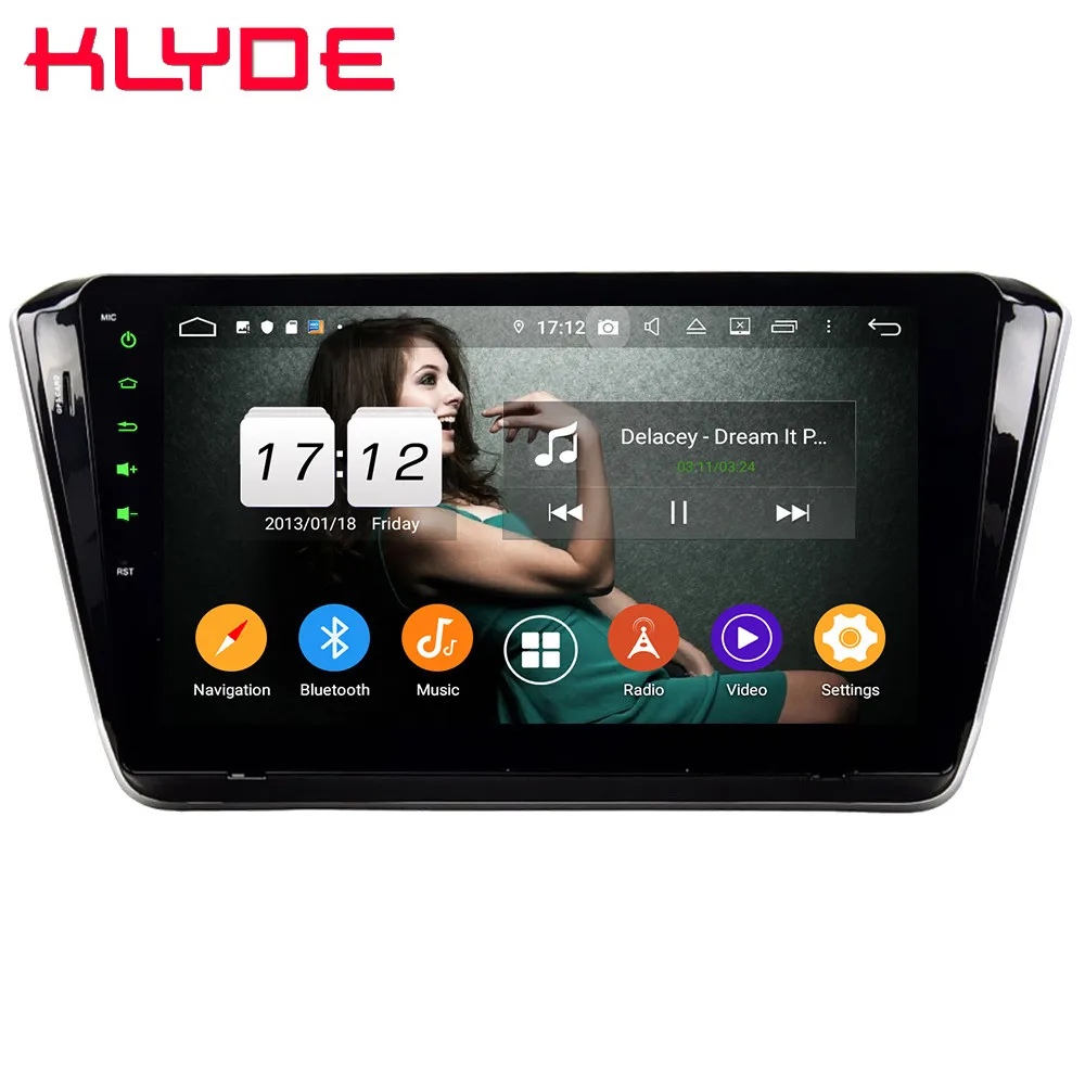 Klyde 10," ips 4G Android 9,0 Восьмиядерный 4 Гб ОЗУ 64 Гб ПЗУ DSP BT автомобильный DVD мультимедийный плеер стерео для Skoda Superb B8