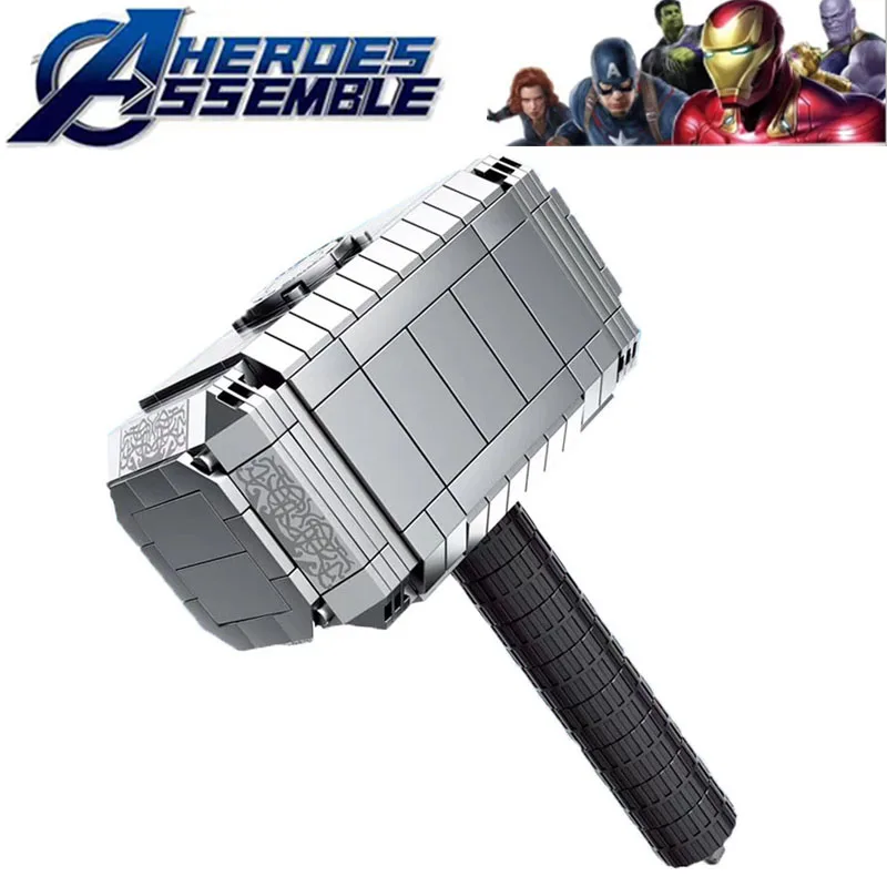 

Building Block Super Heroes Bricks Weapon Mjolnir Stormbreaker Infinity Gauntlet Figures For Children Toys SY1398 SY1399 SY B807