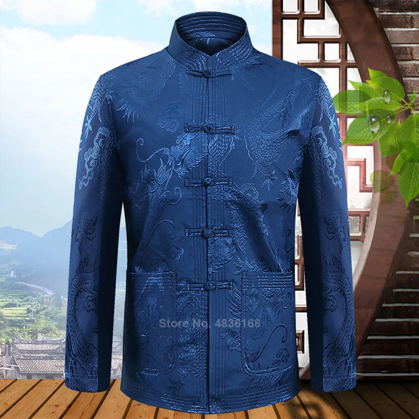 Tang Suit Traditional Chinese Clothing for Men Full Sleeve News Kung Fu Clothing New Year Clothes Vintage Party Male Jacket