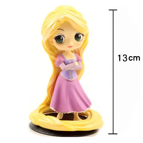 Rapunzel Q posket запутанные Maleficent Русалка Спящая красавица ПВХ фигурка принцессы Белль коллекционные куклы детские игрушки для девочек подарок - Цвет: Rapunzel