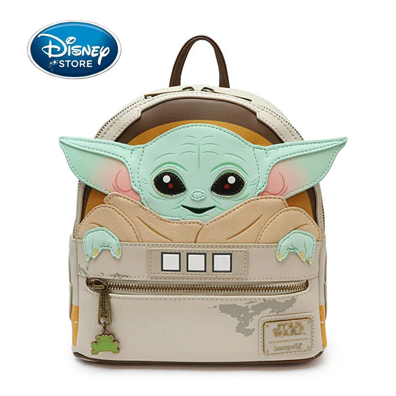 Детский рюкзак Yoda из Звездных войн Disney дорожный школьный ранец искусственной
