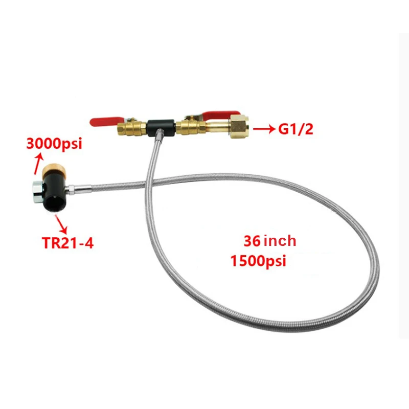 SodaStream Tank Club High Pressure Hose CO&sup2; Cylinder Refill Adapter W/ Gauge 