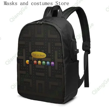 

Festival Halloween Trick Or Treat Funny Cute 3d Print Custom Children's Usb Backpack For School Adult Kids Size