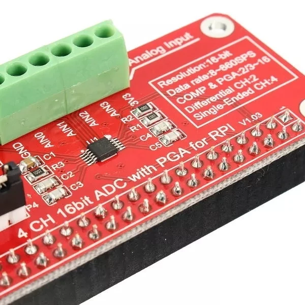 ADS1115-ADC модуль для Raspberry Pi 3/2/B+ GV99