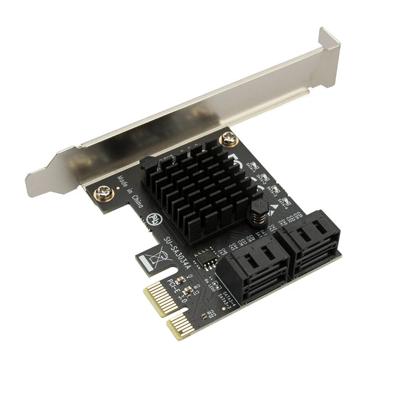 Адаптер SATA PCIe с 4 портами III на PCI Express 3 0 X1 контроллер плата расширения совместимая