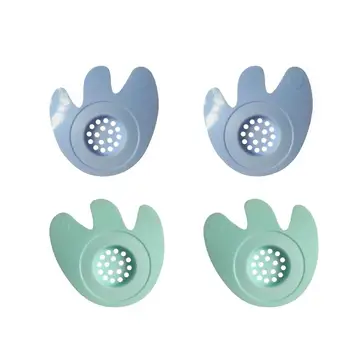 

4pcs Reusable Silicone Floor Drain Filter Suction Cup Palm Shape Sink Strainer For Bathroom Kitchen Drainer Plug (Random Color)