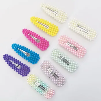 

4-10Pcs/Set Korea Color Pearl Hair Clip Snap Button Hair Pins Girls Sweet Pearl Hair Clips Jewelry Lady Barrette Stick 2020