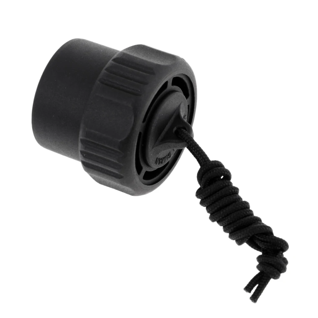 Scuba Diving DIN Tank Valve Regulator Dust Plug Screw Cap Attached with Rope