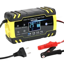 Wet Dry Lead Acid Battery-chargers 12V-24V 8A Full Automatic Car Battery Charger Pulse Repair Digital LCD Display
