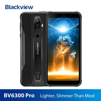 Перейти на Алиэкспресс и купить Смартфон Blackview BV6300 Pro, прочный, Helio P70, 6 ГБ + 128 ГБ, 4380 мАч, Android 10,0, мобильный телефон NFC, IP68 водонепроницаемый телефон, 2020