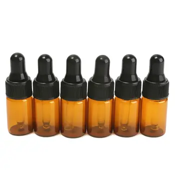 

10pcs l Empty brown Glass Dropper Bottles with Pipette for Essential Oil