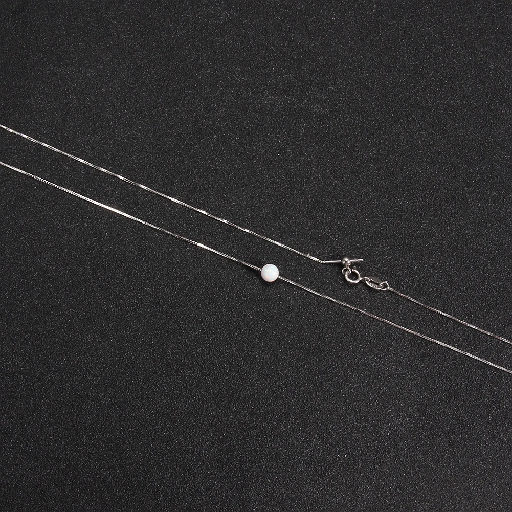 Серебряное ожерелье, 925 пробы, серебряное ожерелье для женщин, 5 мм, опалы, серебряная цепочка, 925, хорошее элегантное ювелирное изделие, подарок