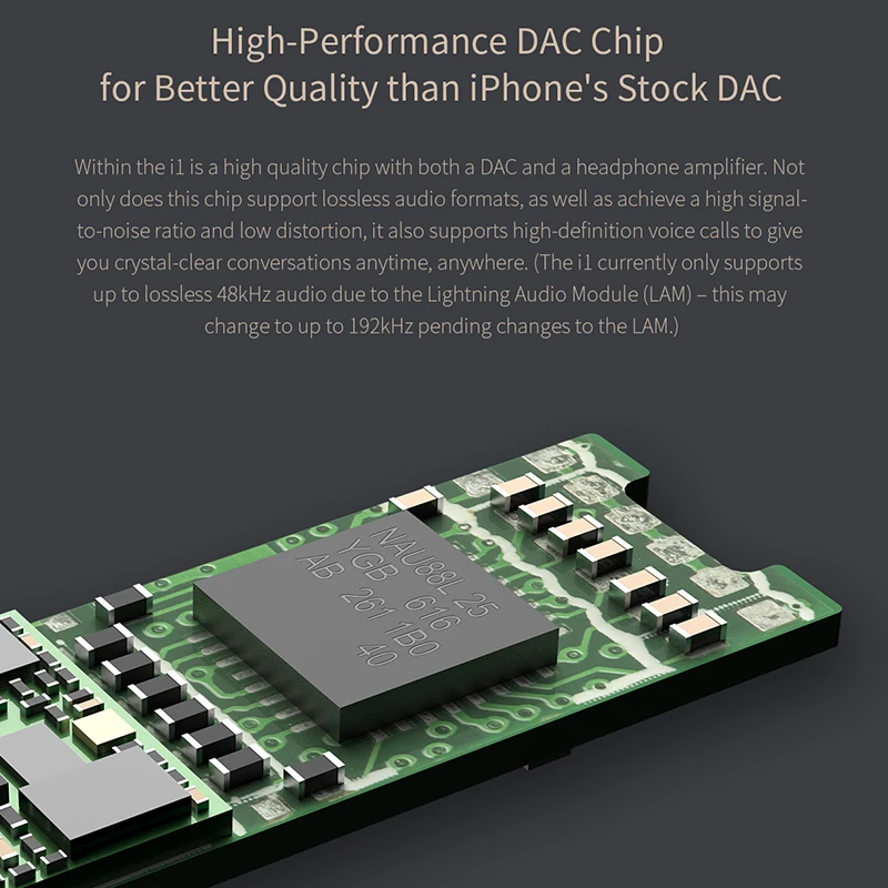 FiiO Amplifier DAC i1 80cm/7cm for Apple for
