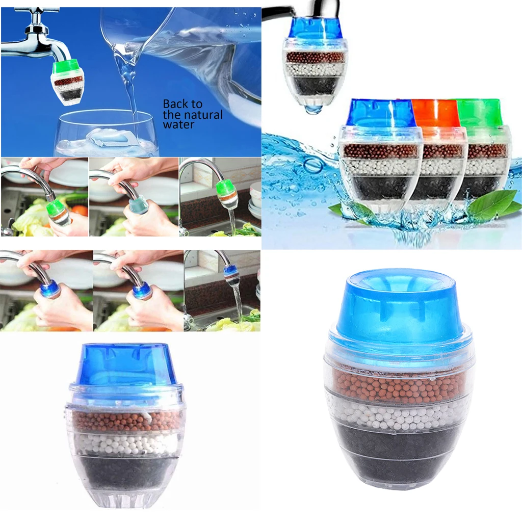 1Pc Mini Kitchen Carbon Faucet Tap Water Purifier Anti-Splash Water Saving Tap Nozzle Head Filter Water Clean Home Accessories