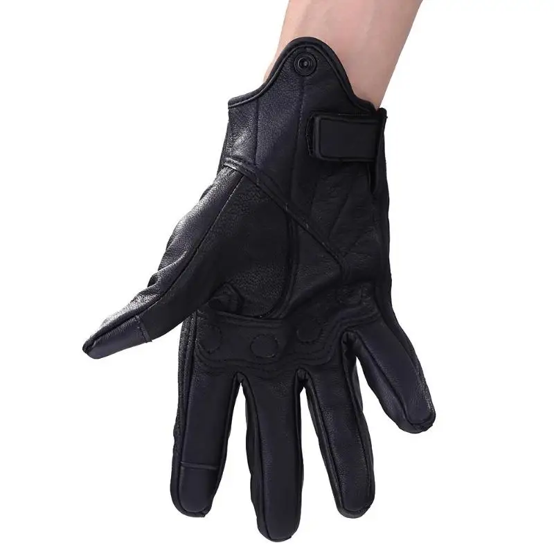 Натуральная кожа Внедорожные мото-перчатки с сенсорным экраном мужские велосипедные перчатки женские мотокросса Водонепроницаемые электрические велосипедные перчатки мотоперчатка