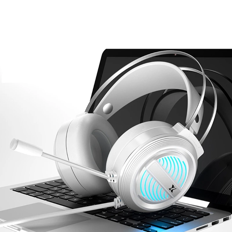USB Gaming Headset Gamer Headphones 7 1 Surround Sound Stereo Earphone with Mic 77HA
