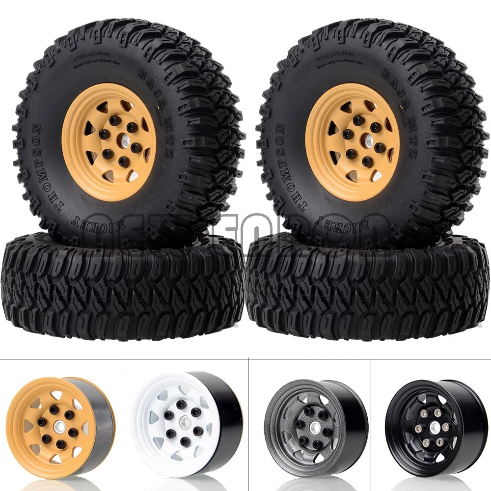 

NEW ENRON 1.55 Inch 4P Beadlock Wheels Rims 96MM Tyre Tires for RC 1/10 D90 TF2 CC01 LC70 MST JIMNY Axial 90069