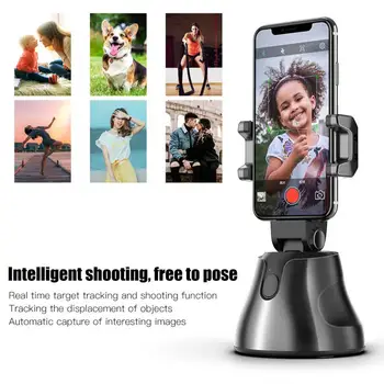 

Smart Shooting Objects Tracking Selfie Stick 360 Rotation Camera Auto Face Recognition Phone Holder for Vlog Video Shooting