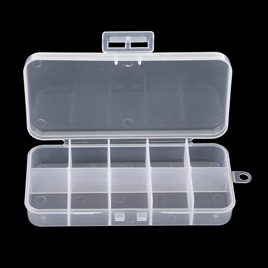Transparent 10 Compartments Fishing Lure Bait Box Fishing Bead Snap Jig Case Transparent 10 Compartments Fishing Lure Bait Box Fishing Bead Snap Jig Case