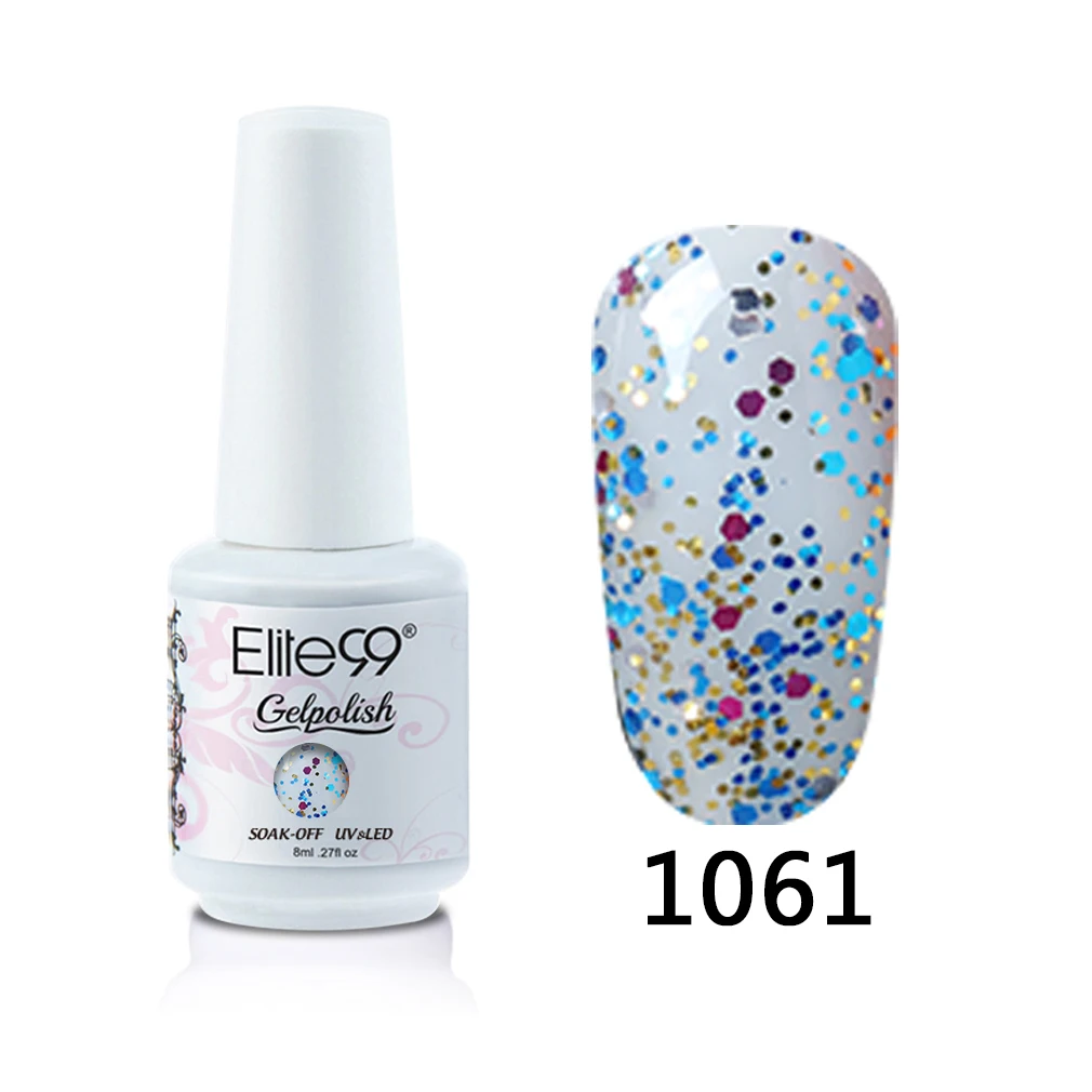 1061 Elite99 8 мл Гель-лак для ногтей винно-Красного цвета УФ-Гель-лак замачиваемый Vernis полуперманентный Гель-лак для ногтей - Цвет: 1061