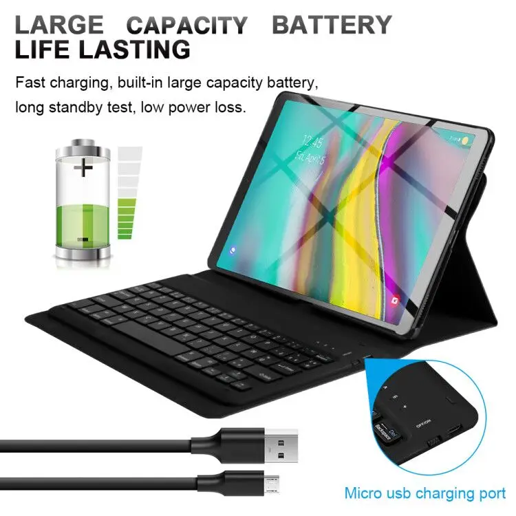 Чехол с клавиатурой для samsung Galaxy Tab S5e 10,5 ''T720 T725, чехол для планшета с откидной подставкой, съемный чехол с клавиатурой, США, испанский, французский