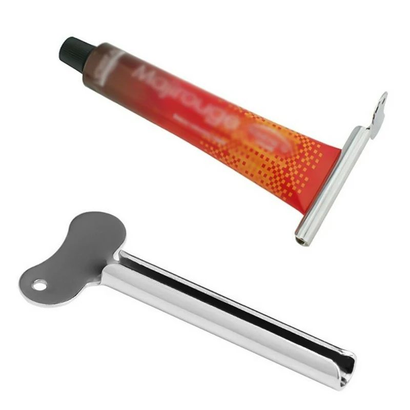 2pcs Toothpaste Squeezer Easy Key Dispenser Rolling Holder Stainless
