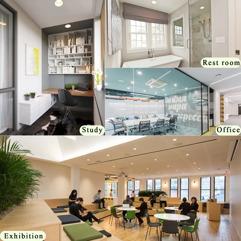 LESHP White MR16 AC/DC12V 7W LED Spotlight 4000K 560LM Non-Dimmable 40 Degree Beam Angle Compact Size Light Weight