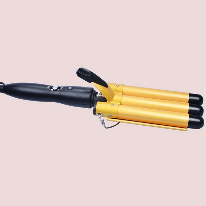 Lcd Digital Perm Ceramic Three Rod Curler Hair Curler Roller Fast Heating Hair Curler Us Plug