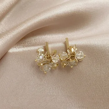 

Zeojrlly Crystal Classic Geometric Women Dangle Earrings Simple Flower Earrings New Fashion 2020 Fashion Crystal Jewelry