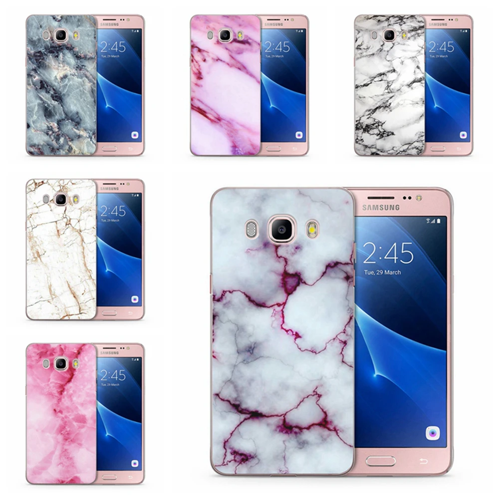 For Samsung Galaxy J120 J320 J520 J720 2016 J330 J530 J730 2017 J500 Soft TPU White pink marble pattern series Shell D46 |