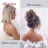 HUAYA Curly Chignon Elastic Hair Synthetic Messy Scrunchie Hair Bun Straight Updo Hairpiece Heat Resistant Natural Fake Hair ► Photo 3/6